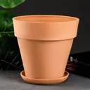 Горшок цветочный 7818707 Simaland 23 см 5 л керамика коричневый