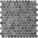 Мозаика стеклянная Natural STP-GR009-HEX 29x29 см цвет темно-серый