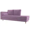 Кушетка Лига Диванов Прайм 110146L 212x87x81 см микровельвет цвет сиреневый