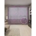 Тюль на шторной ленте Драгоценные чешуйки-5 310х265 см рисунок вензель цвет фуксия