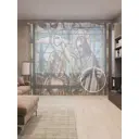 Тюль на шторной ленте Церковный витраж-1 310х265 см цвет коричневый