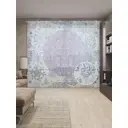 Тюль на шторной ленте Цветочная фантазия-1 310х265 см цвет синий