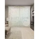 Тюль на шторной ленте Форма дерева 310х265 см рисунок растительный цвет зеленый