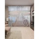 Тюль на шторной ленте Лесная развилка 310х265 см рисунок природный цвет коричневый