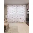 Тюль на шторной ленте Joyarty Цветочный орнамент 310х265 см цвет фиолетовый