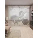 Тюль на шторной ленте Задумчивый пегас 310х265 см цвет коричневый