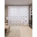 Тюль на шторной ленте Цветочная поэзия 310х265 см рисунок природный цвет фиолетовый