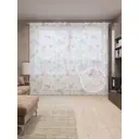 Тюль на шторной ленте Веселые медузы 310х265 см рисунок природный цвет фиолетовый