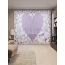 Тюль на шторной ленте Бриллиантовое сердце 310х265 см цвет фиолетовый