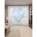 Тюль на шторной ленте Сияющий сапфир 310х265 см цвет голубой