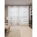 Тюль на шторной ленте Классический зодиак 310х265 см цвет коричневый