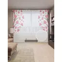 Тюль на шторной ленте Романтическая скамейка 310х265 см рисунок растительный цвет черный