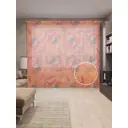 Тюль на шторной ленте Угрюмый цветок 310х265 см рисунок вензель цвет оранжевый