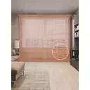 Тюль на шторной ленте Классическая текстура 310х265 см рисунок вензель цвет оранжевый