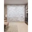 Тюль на шторной ленте Квадратная тишина 310х265 см цвет розовый