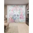 Тюль на шторной ленте Красочный ужас 310х265 см цвет розовый