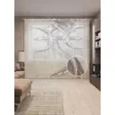 Тюль на шторной ленте Опасная русалка 310х265 см цвет коричневый