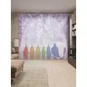 Тюль на шторной ленте Радужная медитация 310х265 см цвет фиолетовый