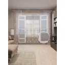 Тюль на шторной ленте Эффектное окно 310х265 см цвет коричневый