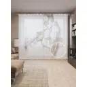 Тюль на шторной ленте Загадочный музыкант 310х265 см цвет коричневый