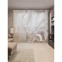 Тюль на шторной ленте Крутой саксофонист 310х265 см цвет коричневый