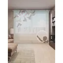 Тюль на шторной ленте Полет на птицах 310х265 см цвет коричневый