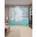 Тюль на шторной ленте Лесное блаженство 310х265 см рисунок природный цвет зеленый