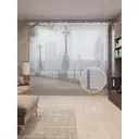 Тюль на шторной ленте Хмурый Лондон 310х265 см цвет серый