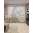 Тюль на шторной ленте Тайные рукописи 310х265 см цвет коричневый