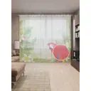 Тюль на шторной ленте Яркий попугай 310х265 см цвет серый