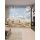 Тюль на шторной ленте Байкеры мчатся вдаль 310х265 см цвет коричневый