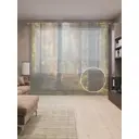 Тюль на шторной ленте Лес успокоит 310х265 см рисунок природный цвет коричневый