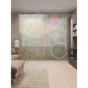 Тюль на шторной ленте Туманность за лесом 310х265 см рисунок природный цвет зеленый