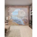 Тюль на шторной ленте Австралийский грот 310х265 см рисунок природный цвет коричневый