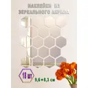 Декор зеркальный настенный "Шестигранник-127" хром