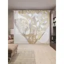 Тюль на шторной ленте Механическое сердце 310х265 см цвет коричневый