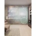 Тюль на шторной ленте Непредсказуемая погода 310х265 см рисунок природный цвет зеленый