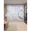 Тюль на шторной ленте Магические часы 310х265 см рисунок растительный цвет фиолетовый