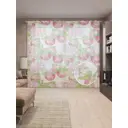 Тюль на шторной ленте Яблочный рай 310х265 см цвет красный