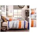 Комплект постельного белья Dome Evelina, евро, сатин, разноцветный