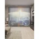 Тюль на шторной ленте Утренний взлет 310х265 см цвет коричневый