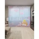 Тюль на шторной ленте Влюбленная фея-1 310х265 см цвет розовый