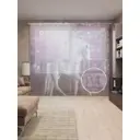 Тюль на шторной ленте Красочный единорог 310х265 см цвет фиолетовый