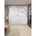 Тюль на шторной ленте Последние листья 310х265 см рисунок растительный цвет желтый