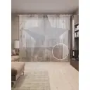 Тюль на шторной ленте Техасская звезда 310х265 см цвет темно-коричневый