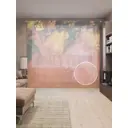 Тюль на шторной ленте Девушки в платьях 310х265 см цвет розовый