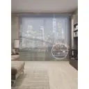 Тюль на шторной ленте Ночное освещение 310х265 см цвет коричневый