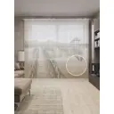 Тюль на шторной ленте Пирс на реке 310х265 см рисунок природный цвет коричневый