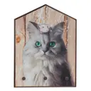 Шкафчик для ключей 21x3x28 см 757335, дерево, металл, цвет разноцветный