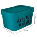 Ящик DELUXE с крышкой 18.9x11x13.2 см 1.9 л полипропилен цвет голубой